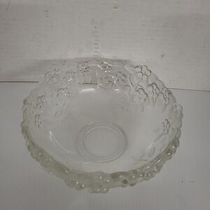 Vintage Mikasa Clear Glass Carmen Flower‎ Round Salad Bowl